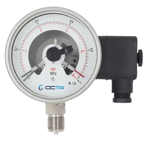 pressure gauge electric contact octa 1713 front